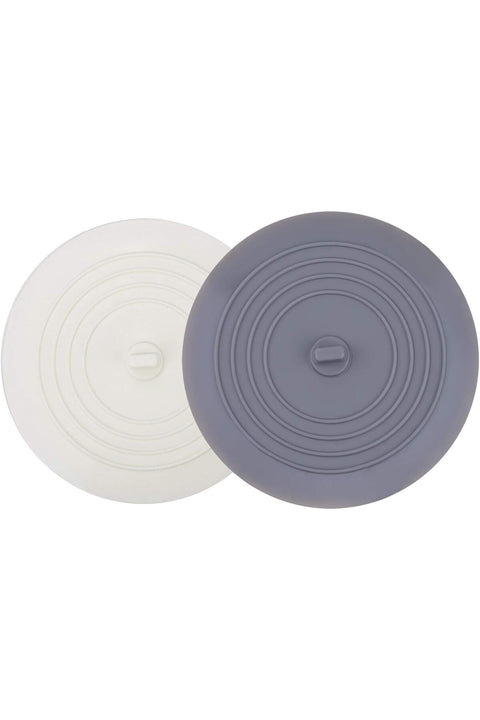 Tub Stopper 2 Pack, 6 inches Large Silicone Drain Plug Hair Stopper Flat Suction Cover for Kitchen Bathroom Accessories and Laundry