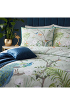 Soiree - Peacock Jungle - 100% Cotton Duvet Cover Set - Double Bed Size in Green