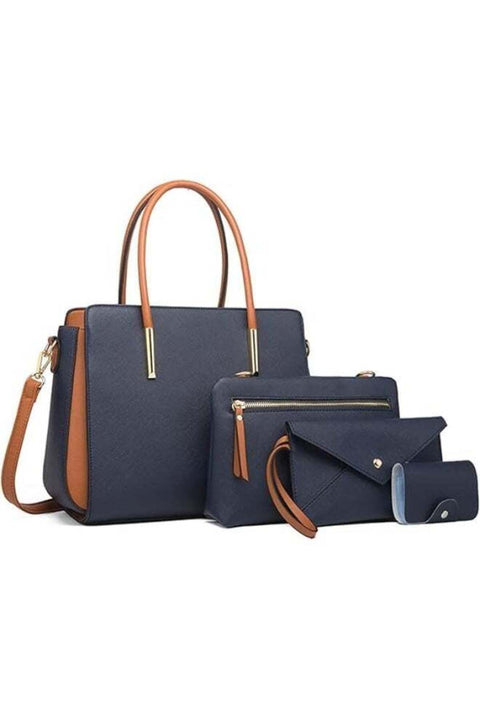 Women Fashion Handbags Wallet Tote Bag Shoulder Bag Top Handle Satchel Purse Set 4pcs