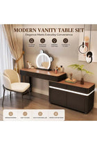 Elegant and Efficient Smart Dressing Table for Contemporary Living Spaces with LED Mirror