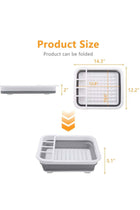 Collapsible Dish Rack for Drying Dishes, Space-Saving and Foldable Design with Versatile Removable Components, Dinnerware Storage Organizer for Small Kitchen Spaces