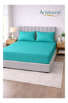 3-Piece Striped Microfiber Fitted Sheet Set Large Single 120x200cm, Teal