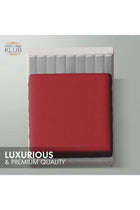 1-Piece Microfiber Fitted Sheet Striped, Maroon, Super King (200 x 200 cm)