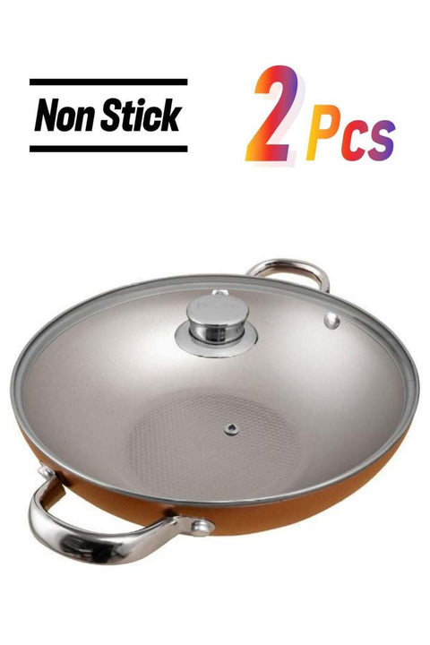 Ultra 26Cm Kadai With Glass Lid And Pan Holder