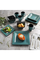 Kiesling 16 Piece Dinnerware Set, Turquoise