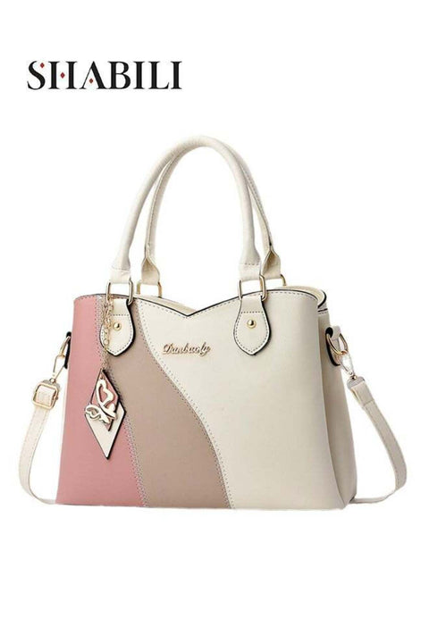 Women PU Large‑Capacity Multi‑Pocket Shoulder Bag Crossbody Bag Satchel Bag Tote Handbag