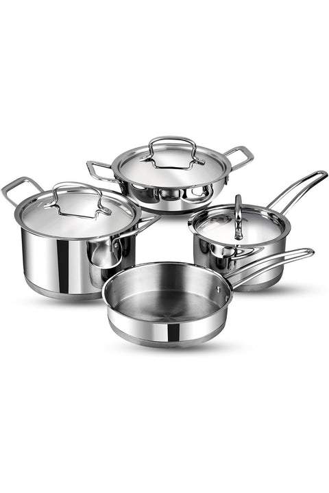 Classic Deluxe Stainless Steel Cookware Combo Set (4 Pieces)