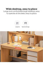 Bedroom Home Desktop Integrated Computer Desk Desk Bookshelf, 2 Drawers and 2 Cabinet Doors for Storage Dressing Table Vanity Table 120*45*164CM