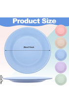 Wheat Straw Dinner Plates, 11 Inch Unbreakable Deep Dinner Plates, 6 Pack