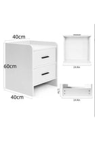 40×40×60CM Bedside Storage Cabinet With Drawer, Nightstand Side Table, Modern End Table, Chest of Drawers