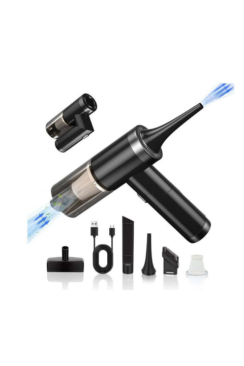 2 in 1 Cordless Handheld Vacuum Cleaner and Air Duster, 8Kpa Foldable Mini Vacuum Rechargeable 52000RPM Air Duster Car Vacuum Portable Keyboard Cleaner Air Blower for Computer/Car/House
