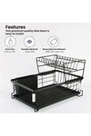 Compact Dish Drying Rack 2 Tier Dish Racks for Kitchen