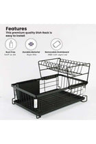 Compact Dish Drying Rack 2 Tier Dish Racks for Kitchen