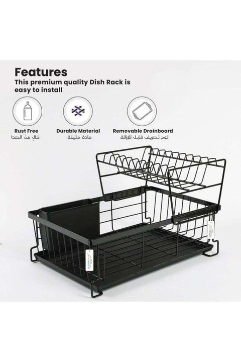 Compact Dish Drying Rack 2 Tier Dish Racks for Kitchen