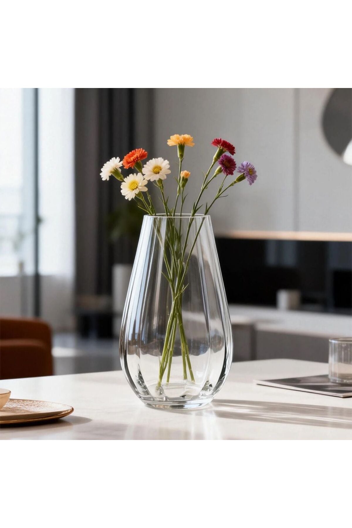 Emerelle Curved Vase 15X25Cm Clear