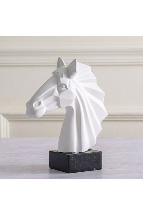 Mirabella Horse Sculpture Decor 21.5X21.5X23 cm -White