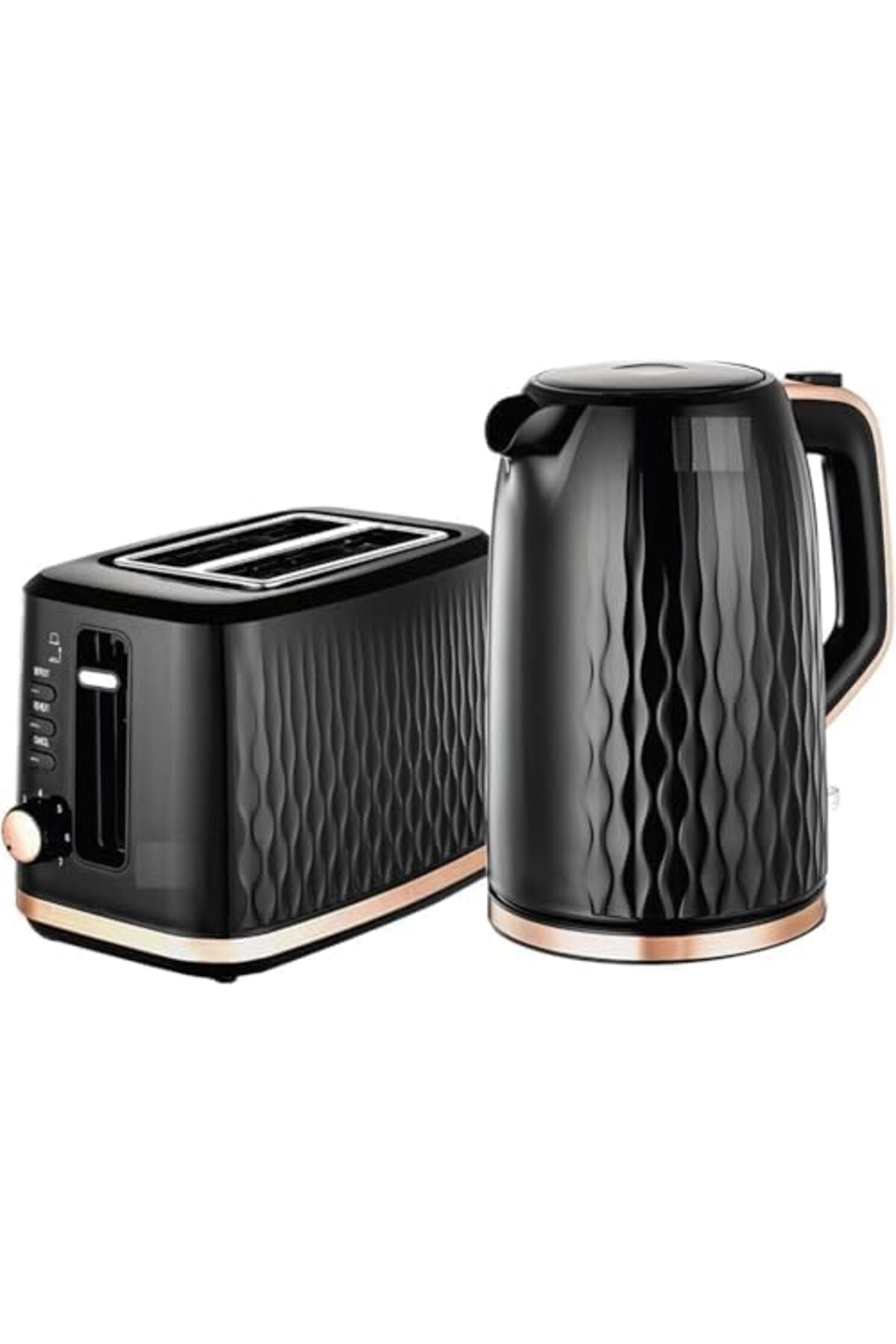 BLACK+DECKER 1.7L Kettle & 7-Level Browning Control Toaster - Ideal for Hot Beverages, Soups, Cookin
