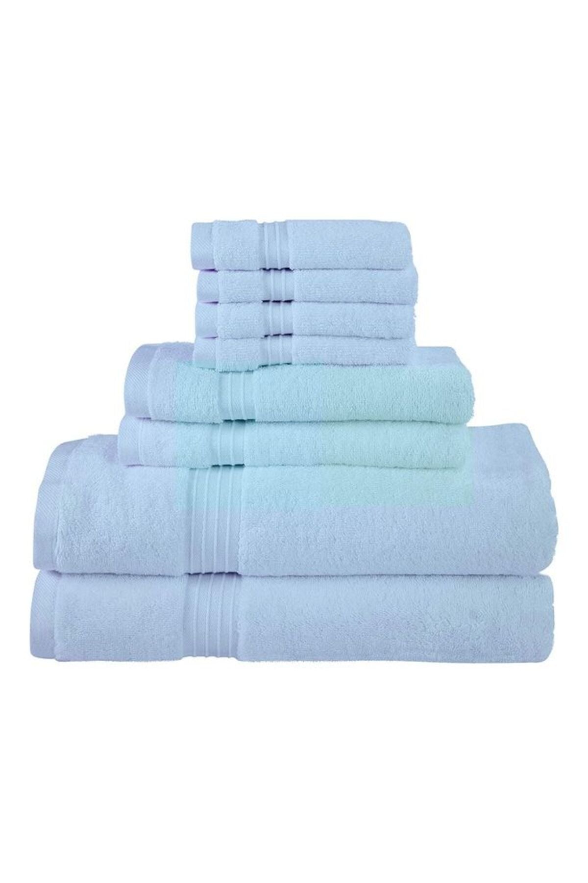 Bliss Casa 8-Piece Towel Set, Light Blue