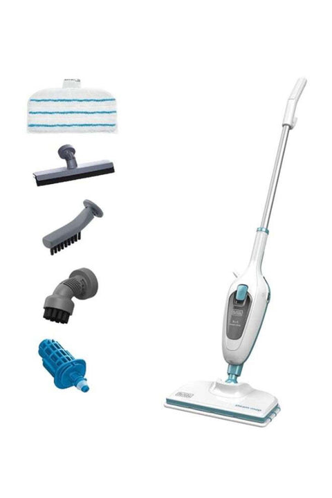 BLACK+DECKER Steam Mop 5-in-1, 1300W FSMH13E5-B5 (White/Blue)