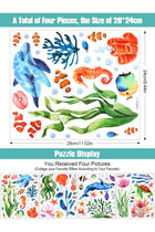 Under The Sea Wall Decals Sea Turtle Whale Dolphin Starfish Wall Stickers 3D Coral Reef Ocean Grass Bubbles Wall Decals Wall Decoration for Wall Corner Nursery Room Children Bedroom Bathroom