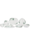 36pcs Opalware Dinner Set RF12880 Square, Includes Serving Platters, Dinner, Soup and Desserts Plates, Side Bowls and Spoons