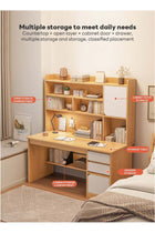 Bedroom Home Desktop Integrated Computer Desk Desk Bookshelf, 2 Drawers and 2 Cabinet Doors for Storage Dressing Table Vanity Table 120*45*164CM