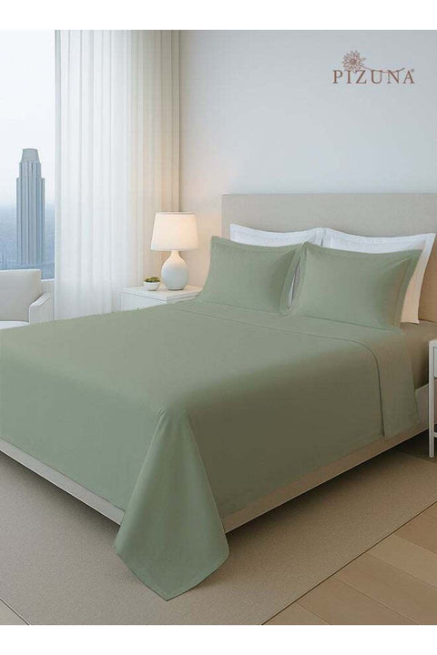 Pure Combed Cotton Bed Sheet Set King Size Sea Foam, 400 Thread Count Cozy Luxury 100% Long Staple