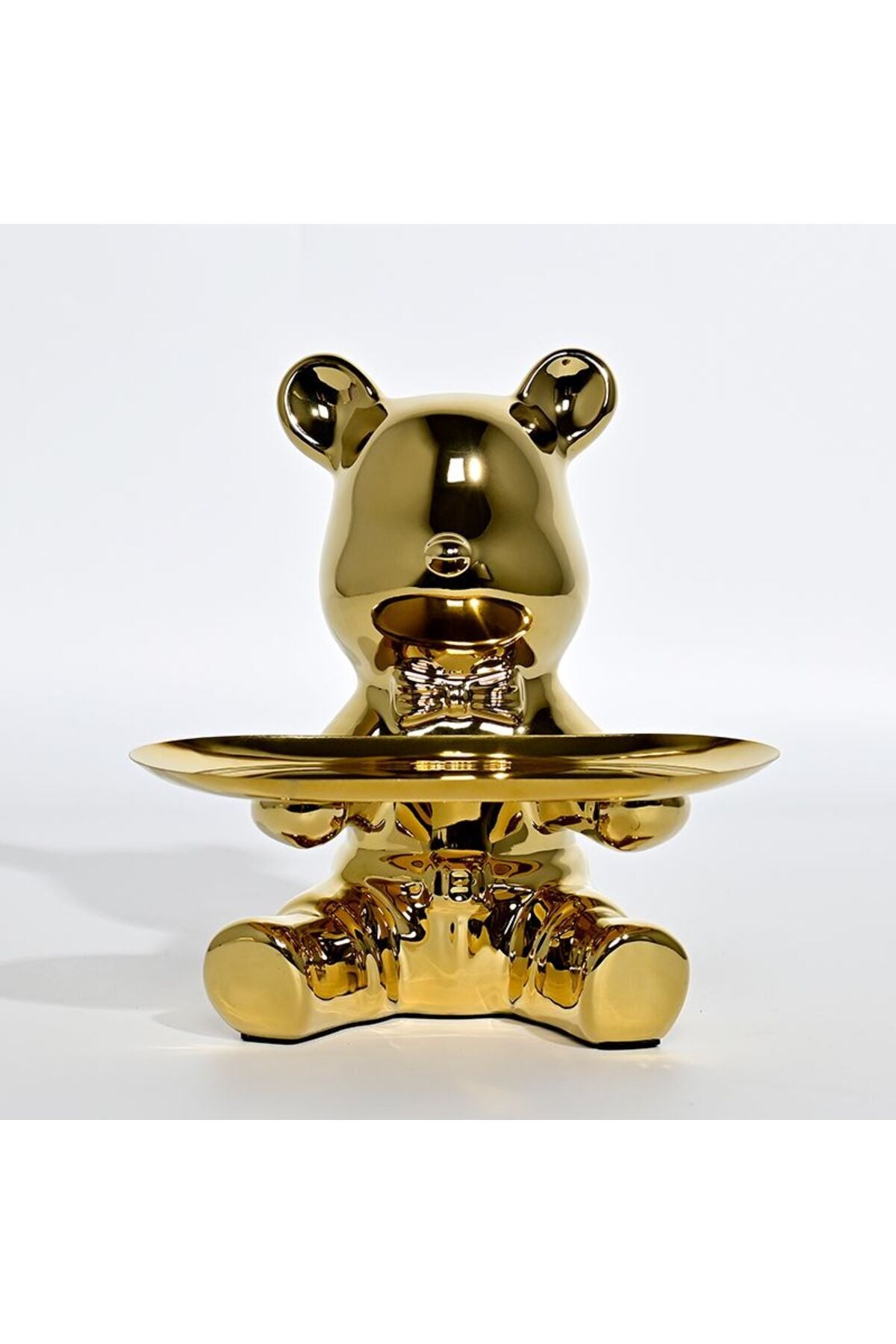 BERAM Golden Bunny Piggy Bank with Key Stand – Ceramic Art Sculpture, Modern Abstract Home Decor, Indoor Shelf Ornament & Functional Office, Living Room, Dining Room Centerpiece