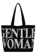 Ladies Large Capacity Canvas Shoulder Bag Travel Simple New Handbag Casual Travel Alphabet Tote Bag