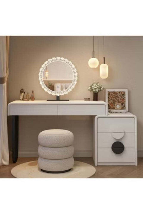Modern Smart Dressing Table with LED Mirror – Stylish Vanity for Bedroom & Living Spaces