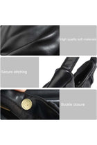 Women PU Dumpling Multi-Pocket Shoulder Bag Satchel, Ladies Large-Capacity Hobo Tote Bags Clutch Bag Elegant Underarm Design for Teen Youth Daily Casual Party Travel, Chic Magnetic Closure (Bl