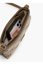 Textured Crossbody Bag With Adjustable Strap
