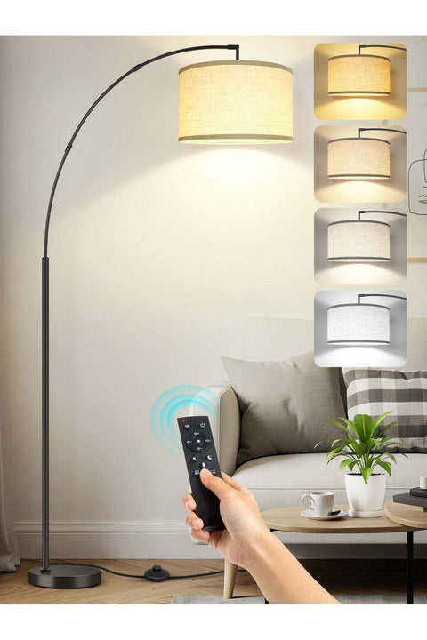 Floor Lamp with Remote Control, Modern Floor Lamp with Bulb,4 Color,Temperatures,Tall Lamp for Living Room