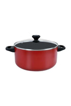 7-Piece Non-Stick Cast Aluminium Cookware Set Red/Black