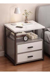 Bedside Table with 2 Drawers Side Table Small Nightstand Table with Drawer for Bedroom Sofa Couch Beside End Table for Living Room Household Storage Cabinet for Home Decor