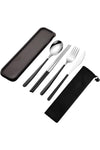 Reusable Utensils with Case, Stainless Steel Travel Cutlery Set