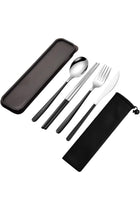 Reusable Utensils with Case, Stainless Steel Travel Cutlery Set