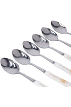 6-Piece Dinner Spoon Set White/Yellow