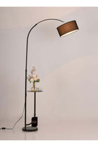 Three-Color Dimmable Vertical Floor Lamp with Warm Light, Marble Base, Coffee Table Tray