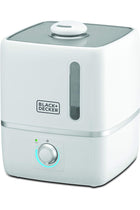 BLACK+DECKER Air Humidifier, 3L, Compact Ultrasonic, High Mist Output, Adjustable Mist Intensity, Water Impurity Filter, Direction-Adjustable Nozzle, Fragrance Compartment, White