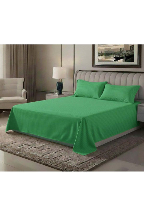 3‑Piece Premium Microfiber Bed Sheet Set – Double Size Flat Sheet (230x255 cm) with 2 Pillowcases (50x75 cm) – Ultra‑Soft, Breathable, Wrinkle‑Resistant Fabric