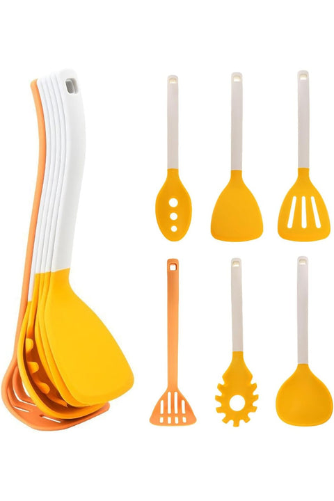 Silicone Kitchen Utensils Set, Food Grade, BPA-free, with Holder, Heat Resistant, 6 Pack