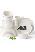 - Dinnerware Sets for 8/24-Piece Modern Stoneware Dish Set/Tableware – Dishwasher and Microwave Safe – Luxe Collection