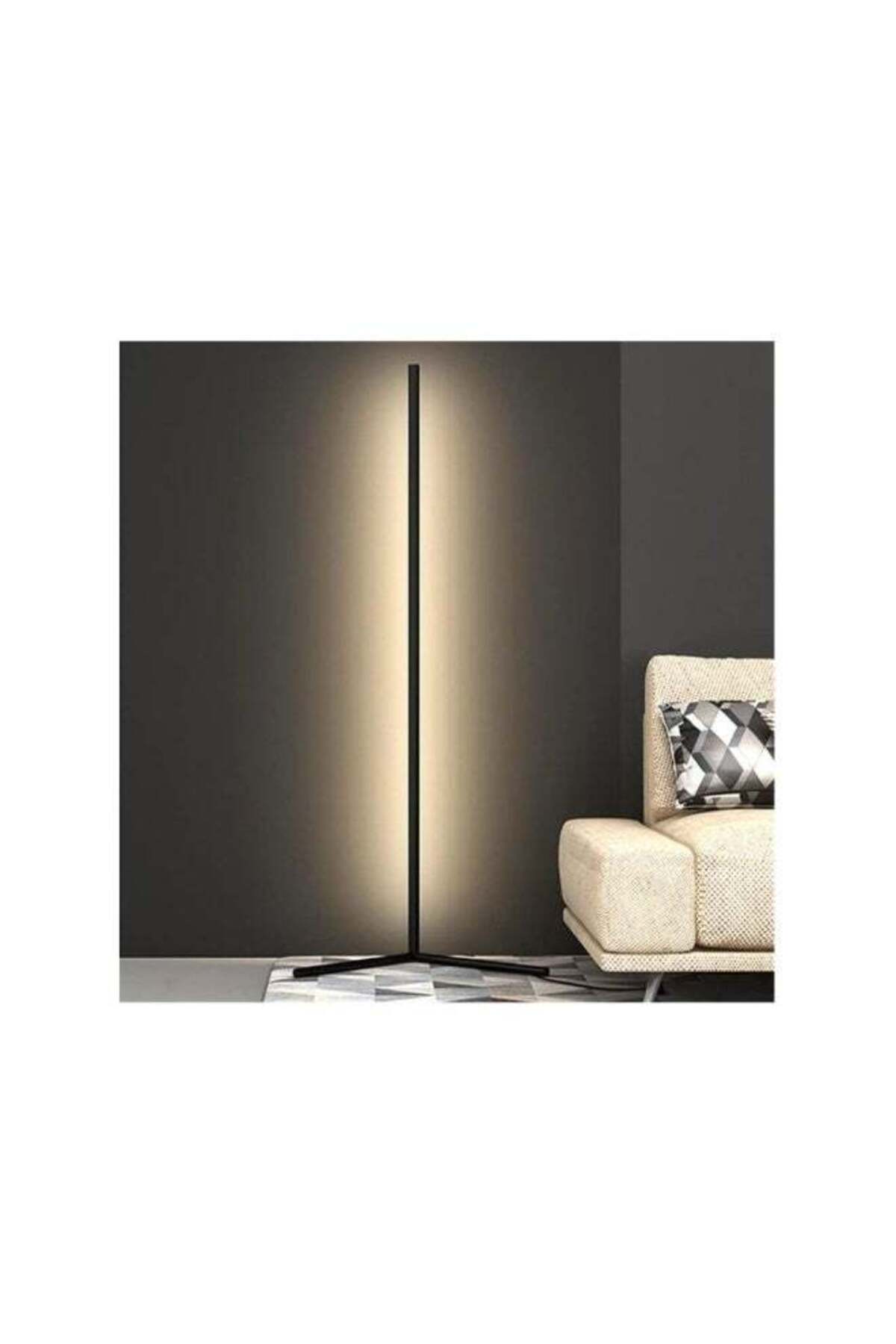 Remote Control Multicolour LED Corner Lamp White Light 20W Metal & ABS 55x13.78 Inches