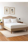 Pure Combed Cotton Double Fitted Sheet 140x200 cm White, 400 Thread Count, 40cm Deep Pocket