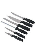 7-Piece Complement Knife Block Set Silver/Black/Orange