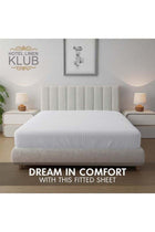 1-Piece Microfiber Fitted Sheet, Striped,Color: White, Super King (200 x 200 cm),Design Soft Fabric Deep Pocket Elastic Edge Bed Linen