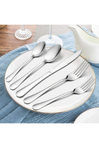 E-far 40-Piece Stainless Steel Silverware Flatware Set, Service for 8, Dinner Knives/Forks/Spoons