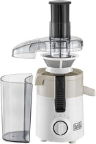 Black+Decker 250W Juicer Extractor with Large Feeding Chute, White