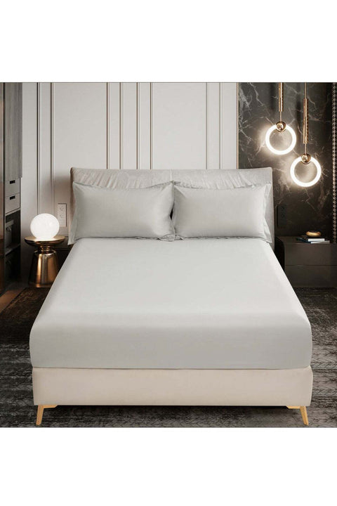 Bedding Fitted Sheet 2-Pcs Twin Size Solid Bed Sheet Set Fits(120x200CM) With Pillowcases
